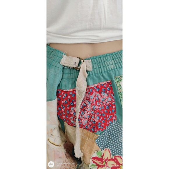 Custom Shorts OOAK Patched Appliques Faded tea dyed Oversized Grungy Miner - Picture 9 of 10